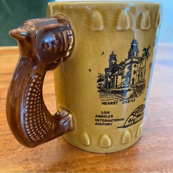 Vintage Rare Knotts Berry Farm Straight Shooter Wells Fargo Mug 1940s-50s - Picture 12 of 15